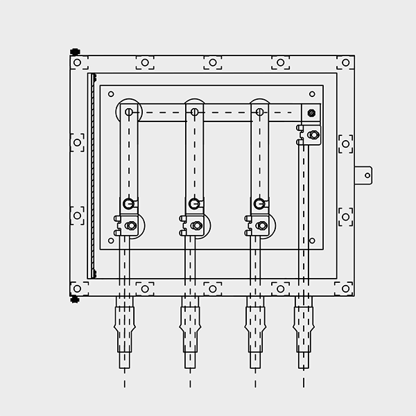 Three Phase Earthing Link Box for Single Cable electrical link box plan